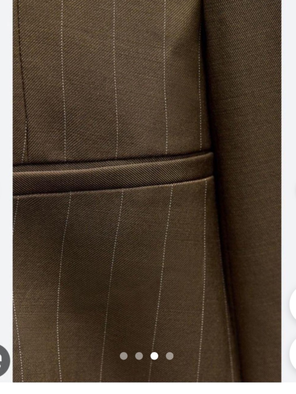 ZARA WOOL BLEND PINSTRIPE BLAZER - Picture 4 of 4